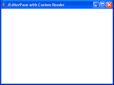 JEditorPane Replace Reader
