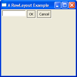 RowLayout Example