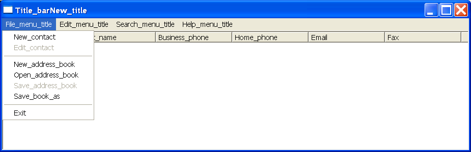 This application has save,load, sorting, and searching functions common to basic address books
