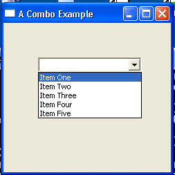Combo (ComboBox) Example