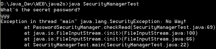 Security Manager Test