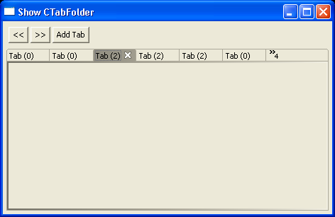 Demonstrates CTabFolder