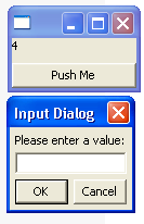 Demonstrates the custom InputDialog class