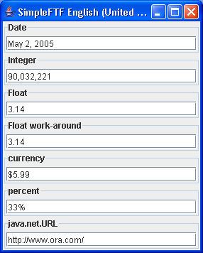 A quick demonstration of JFormattedTextField