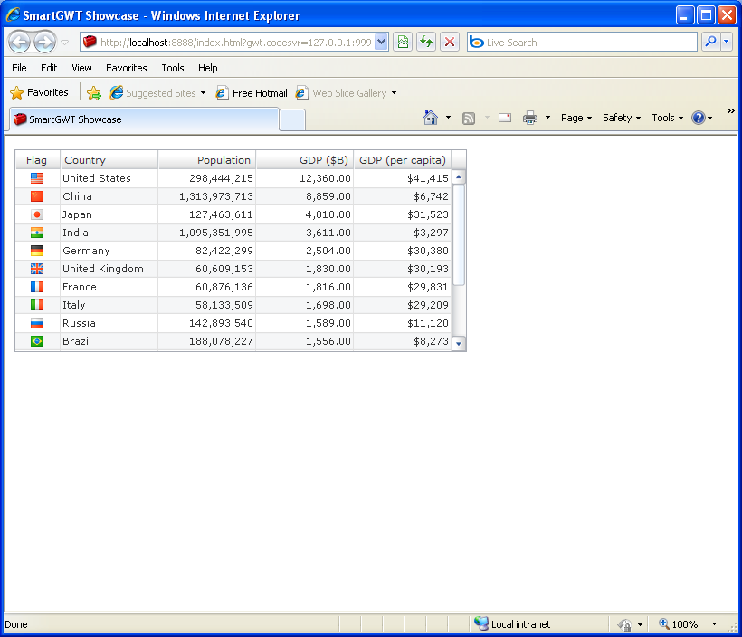 Cell value based on calculation(sum of the current row) (Smart GWT)