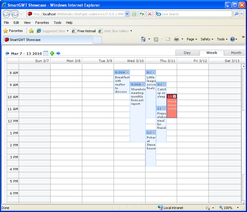 Event calendar schedual overlapping (Smart GWT)