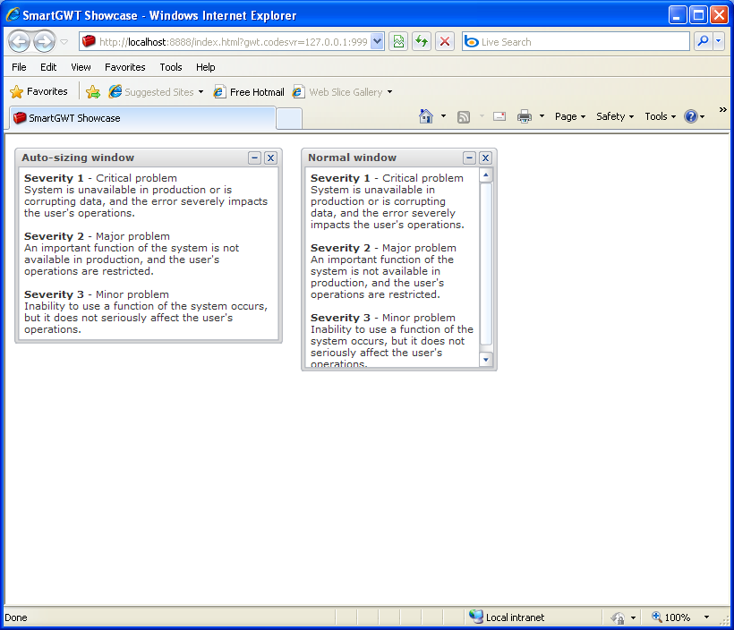 Mormal window vs auto-resizing window (Smart GWT)