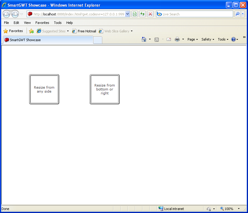 Set resizable edge: from any side or from bottom or right (Smart GWT)