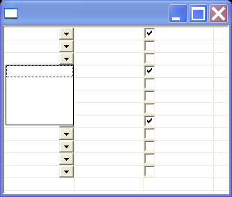 Place arbitrary controls in a SWT table