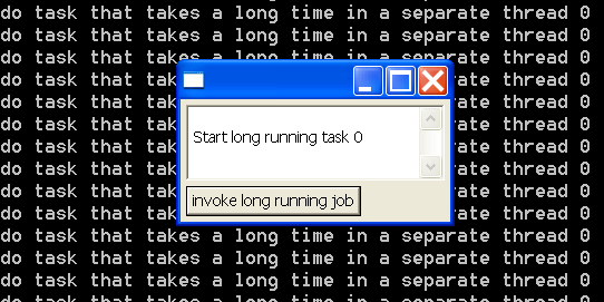 display busy cursor during long running task