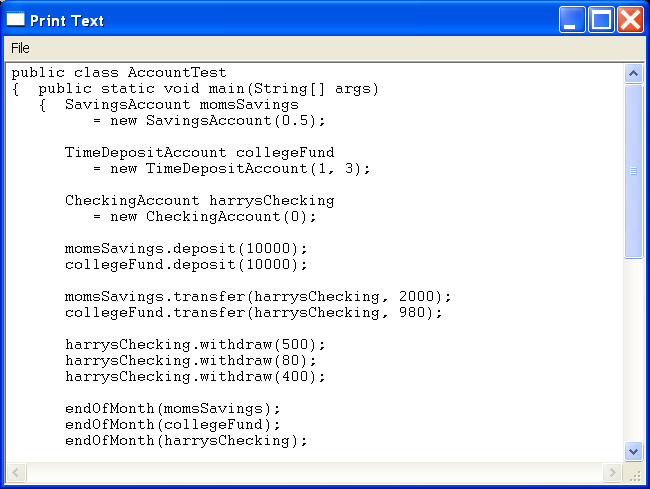 Print text to printer, with word wrap and pagination