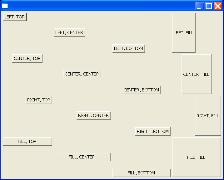 Align widgets in a GridLayout