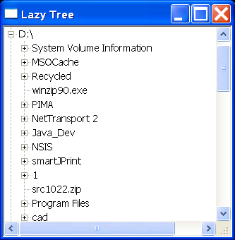 Create a SWT tree (lazy)