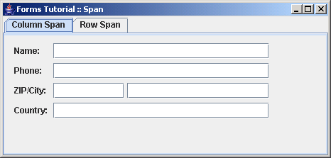 How components can span multiple columns and rows