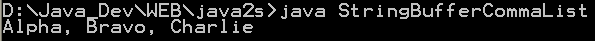 String Buffer Comma List