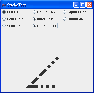 This program demonstrates different stroke types.