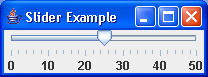 An example of JSlider with default labels