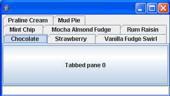 Demonstrates the Tabbed Pane