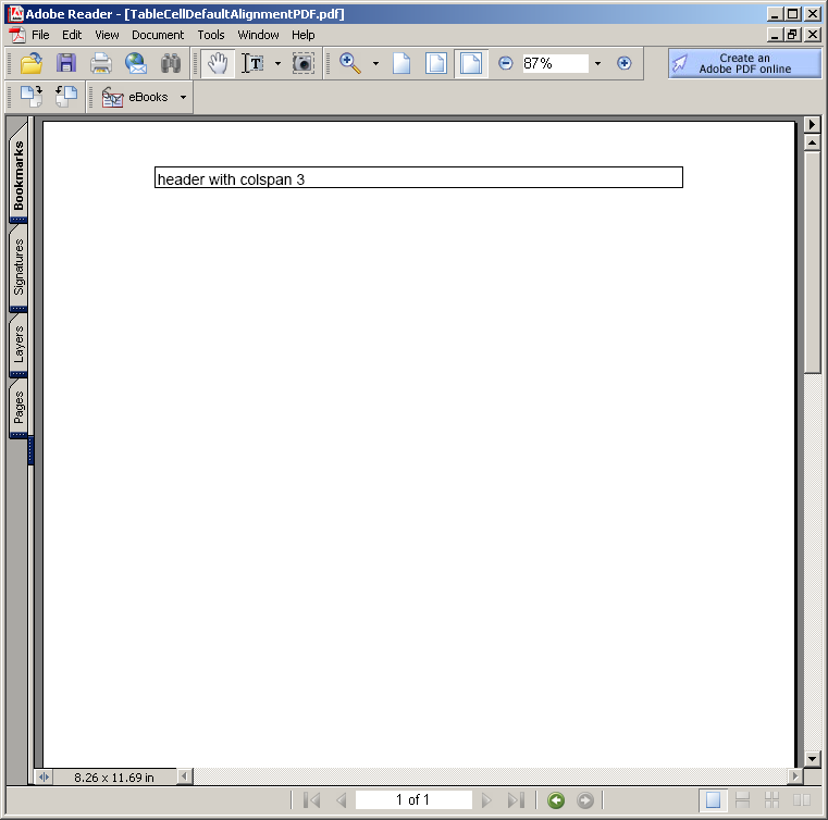 Table Cell Default Alignment