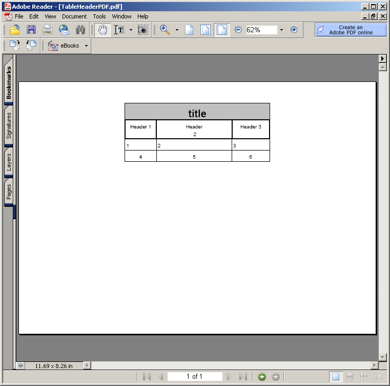 Table Header Demo