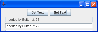 Text fields and Java events