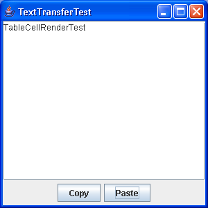 This program demonstrates the transfer of text between a Java application and the system clipboard.