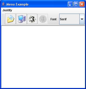 An example of JToolBar