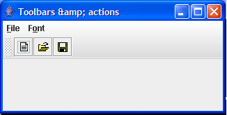 Toolbar and menubar