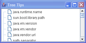 Install ToolTips for Tree (JTree)