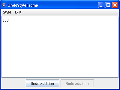 Add undo support to the StyleFrame example