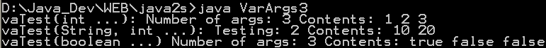 Varargs and overloading.