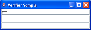 JTextField Verifier Sample