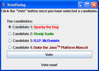 Vote Dialog