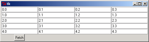 2d table of input fields