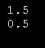 Complex numbers: represented as two floating point numbers