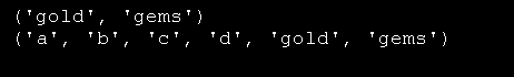 Concatinate two tuples