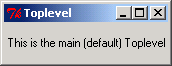 Default top level root window