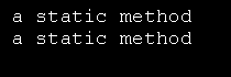 Define and call static method in a class
