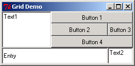 Grid layout manager demonstration.