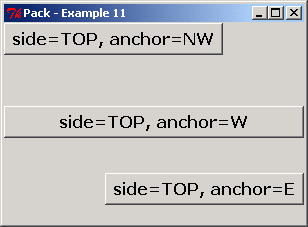 Layout: anchor NW, W and E