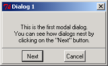 Modal dialog nesting demonstration