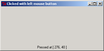 Mouse button differentiation: Mouse click