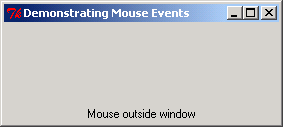Mouse events on a frame: Mouse left