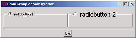 Pmw Group: border with radio button
