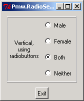 Pmw Group (border) with radio buttons inside