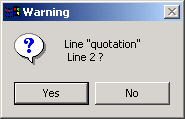 Question dialog