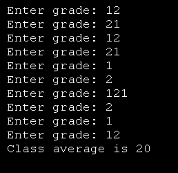 While loop with counter-controlled repetition.