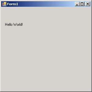 Add a Label to Frame and set its Text