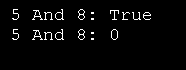 (CBool(5) And CBool(8)) with (5 And 8)