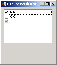 CheckBox List: add Object